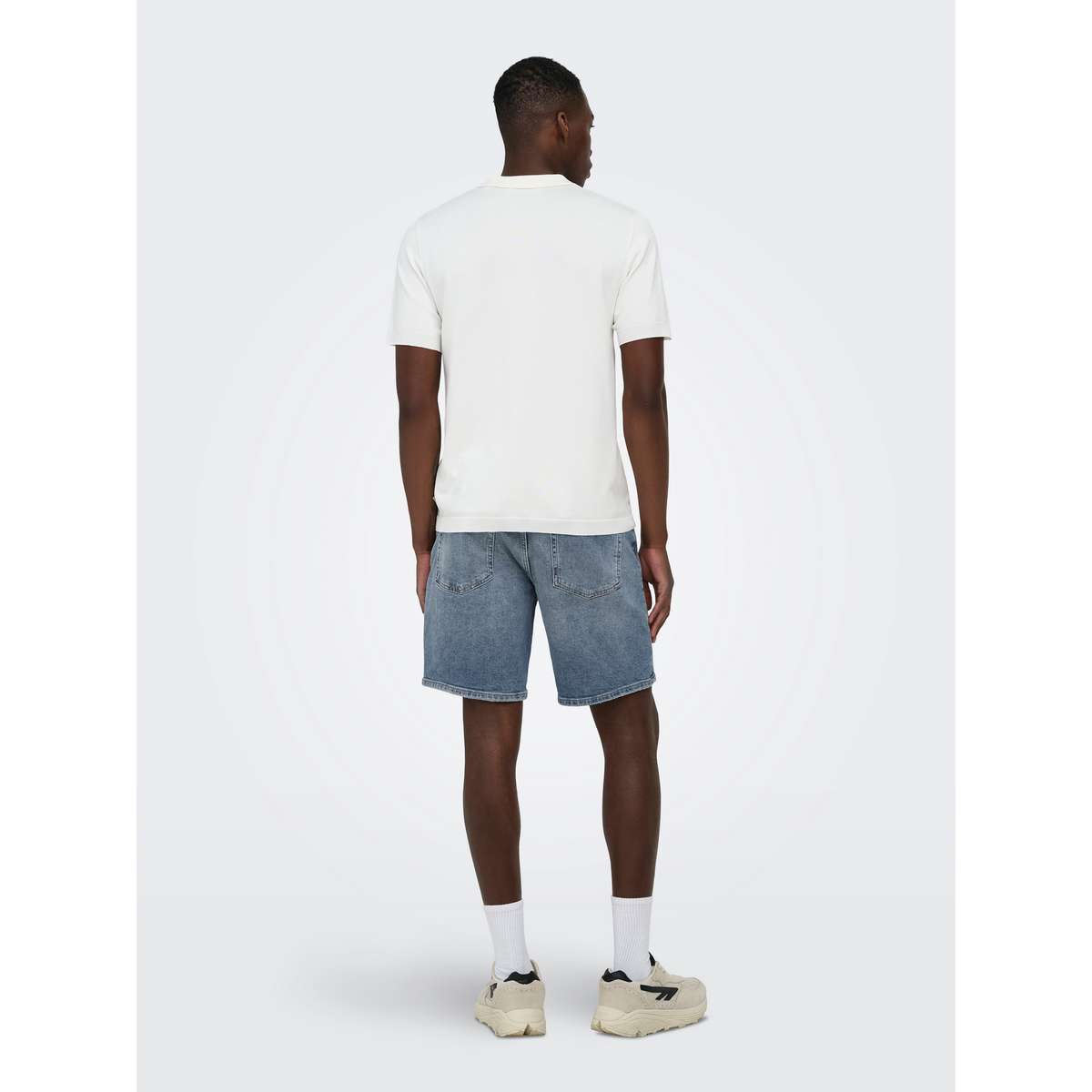 ONLY & SONS MEN΄S REGULAR FIT COTTON EDGE DENIM SHORTS LIGHT BLUE DENIM 22036966